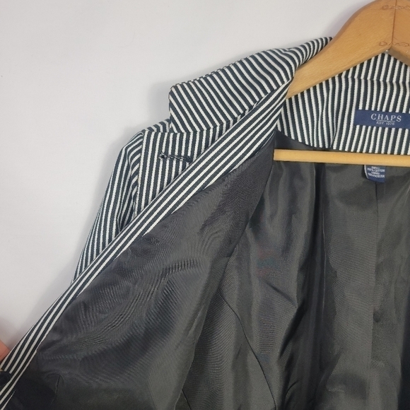 Women's 16W Chaps Striped Blazer - Picture 4 of 7